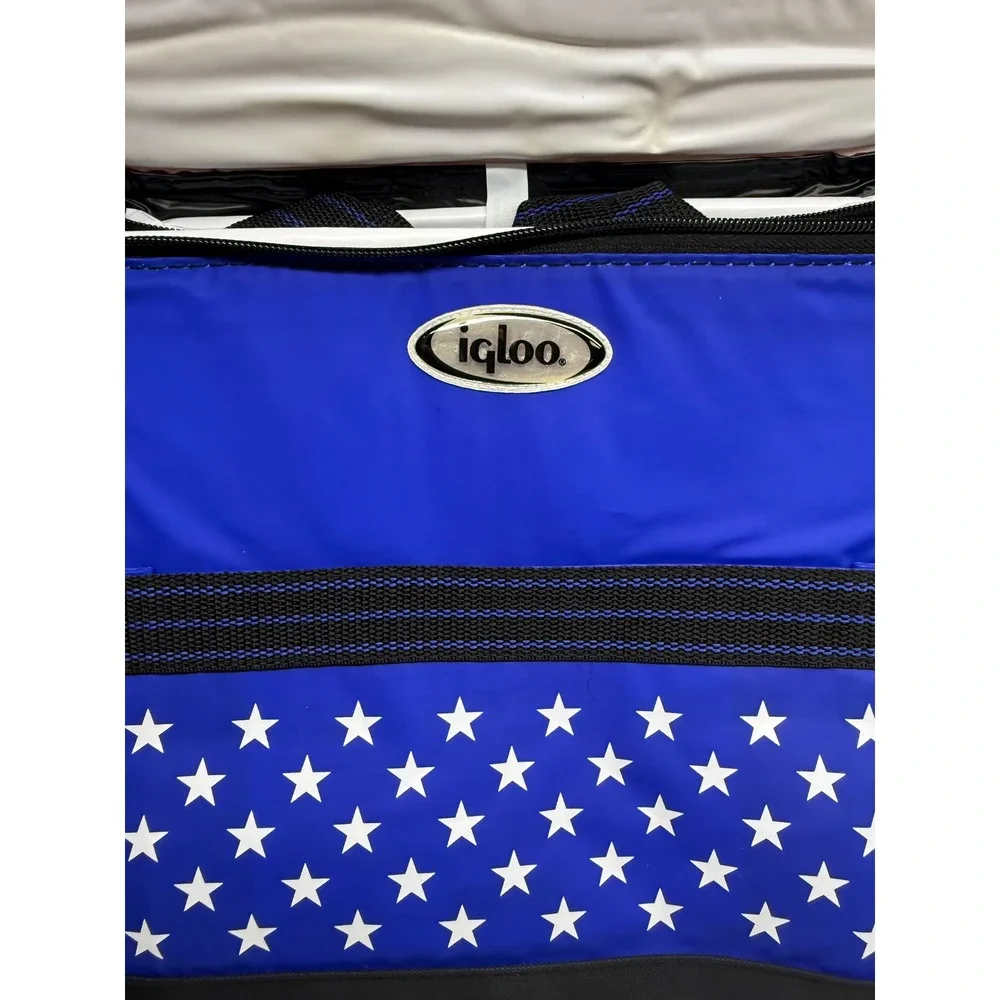 Igloo Patriotic USA hard Collapsible 24 Can CoolerBag Red WhiteBlue Vintage 2002